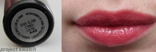 MAC viva glam cyndi lip swatch