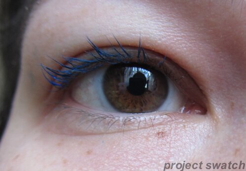Wet n Wild Blue Mascara Swatch