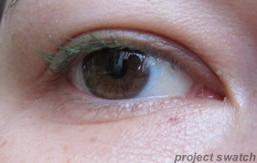 Wet n Wild Green Mascara Swatch