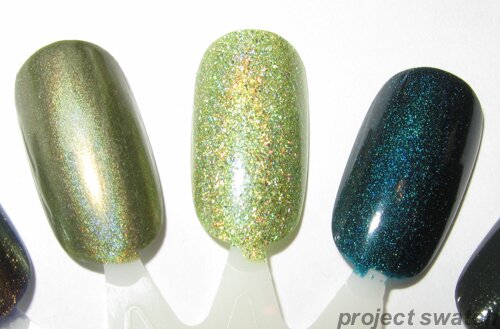 Green Polish Swatches China Glaze OMG A UFO Milani Hi-Tech A-England St. George