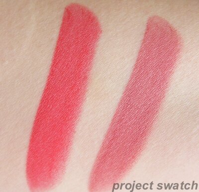 ELF Red Carpet Ravishing Rose lipstick swatches