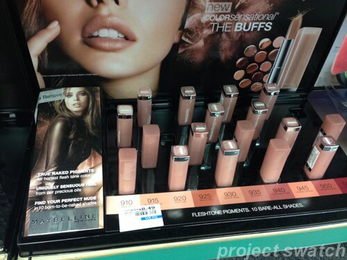 Maybelline Nude Lipstick Display