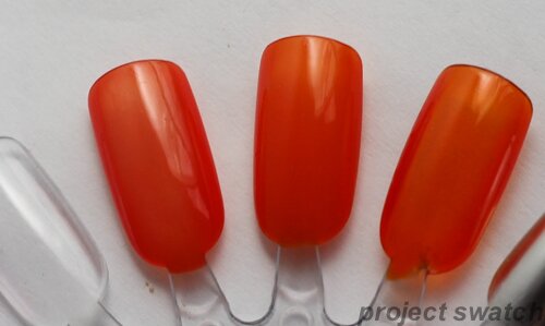 Orange Jelly Polish Comparison Swatches