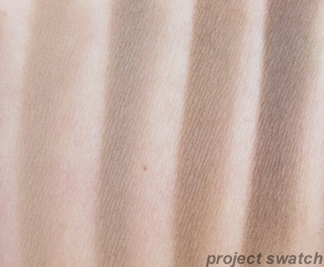anastasia brow powder duo swatches - medium ash, brunette
