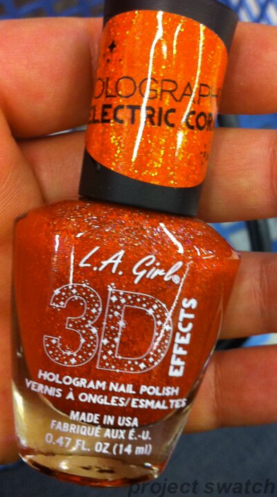 LA Girl Holo Polish - Electric Coral