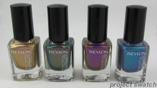 Revlon Chroma Chameleon Polishes - Pink Quartz Amethyst Tanzanite Aquamarine