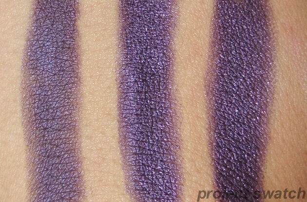 Rimmel Jordana Urban Decay Purple Eyeshadow Pencil comparison swatches