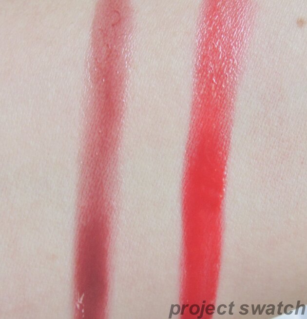 Maybelle Color Elixir swatches - Intoxicating Spice - Signature Scarlet
